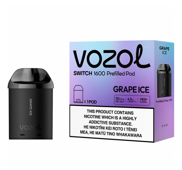 Vozol Switch 1600 puffs 50mg Pod-Grape Ice