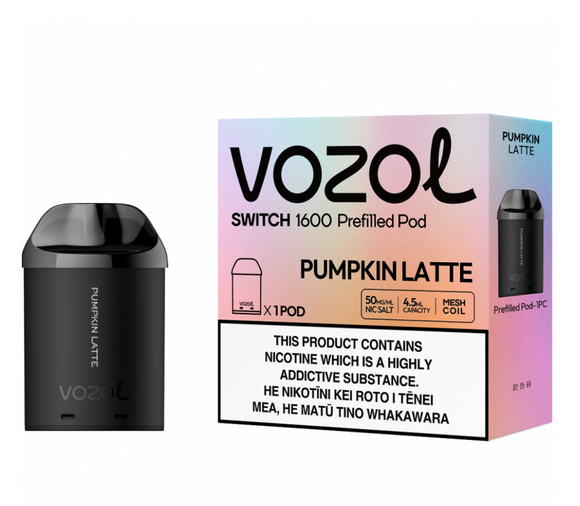 Vozol Switch 1600 puffs 50mg Pod-Pumpkin Latte