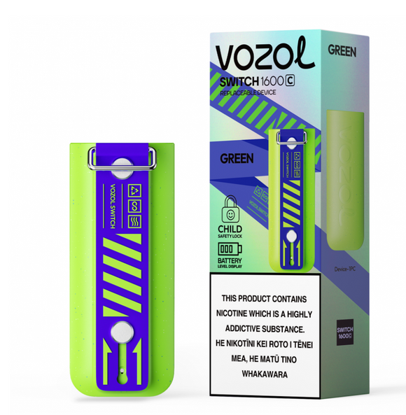 Vozol Switch 1600p 50mg Replace Device - Green