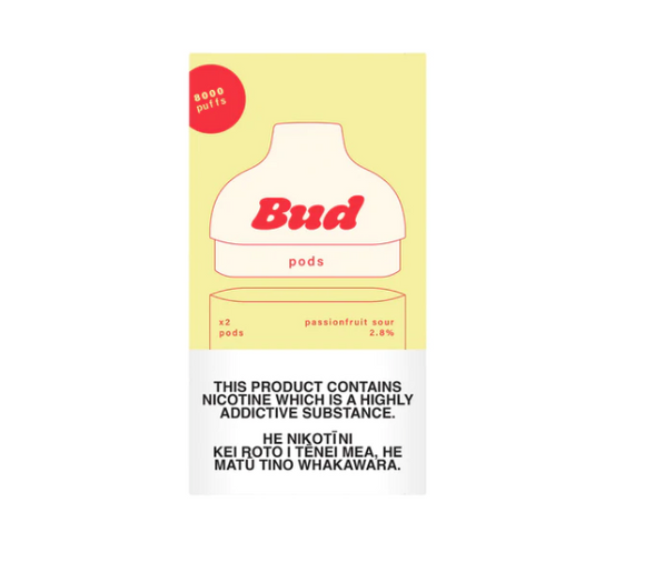 Bud Pod 2-Pack 8000p 28mg passionfruit sour