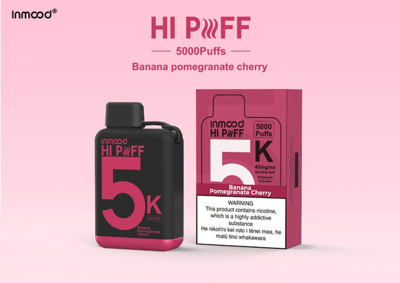 Hi Puff 5000 Puff 40mg Banana Pomegranate Cherry