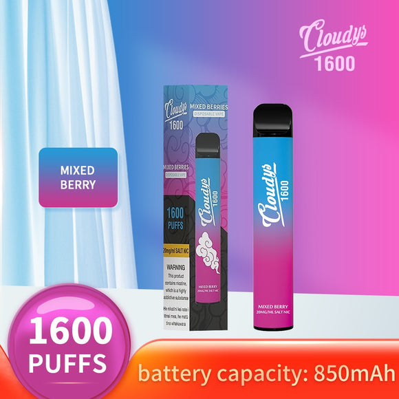 Cloudys 1600 Puffs 20mg Mixed Berry